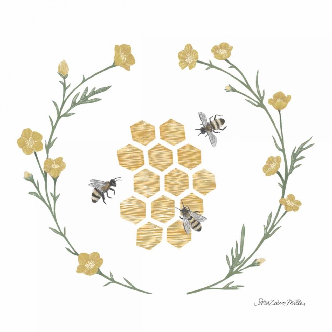 Happy to Bee Home III Poster Print by Sara Zieve Miller - Item # VARPDX33592HR